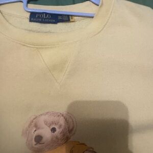 Polo by Ralph Lauren Cream Sweatshirt with Bear Design